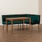 Baxton Studio 47.25 W, 27.75 H, Fabric "100% Polyester", Plywood, MDF, LVL, Foam, Rubber Wood 214-11962-9305-ZORO - alternate 4